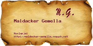 Maldacker Gemella névjegykártya